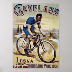 Affiches 1901 BICYCLE BORDEAUX à PARIS