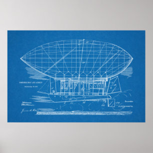 Affiches 1912 Brevet de brevet d'avion de bateau Imprimer