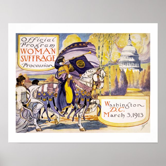 Affiches 1913 Marche pour les droits des femmes Washington  (Devant)