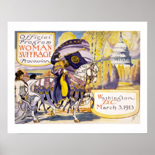 Affiches 1913 Washington DC de marche de droits de la femme