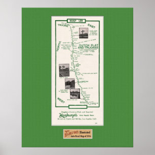 Affiches 1914 carte, appartement néerlandais à Truckee -