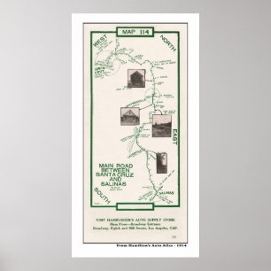 Affiches 1914 carte, Santa Cruz aux salines