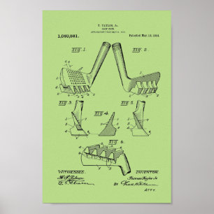 Affiches 1914 Vintage Golf Club Patent Art Imprimer