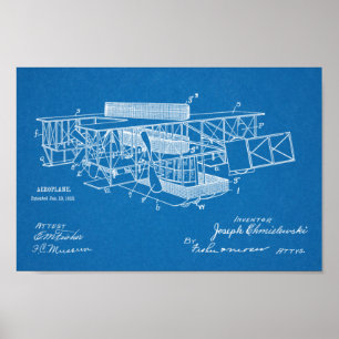 Affiches 1915 Aéronefs Brevet d'art d'avion Imprimer