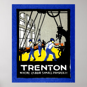 Affiches 1915 Antique Trenton New Jersey