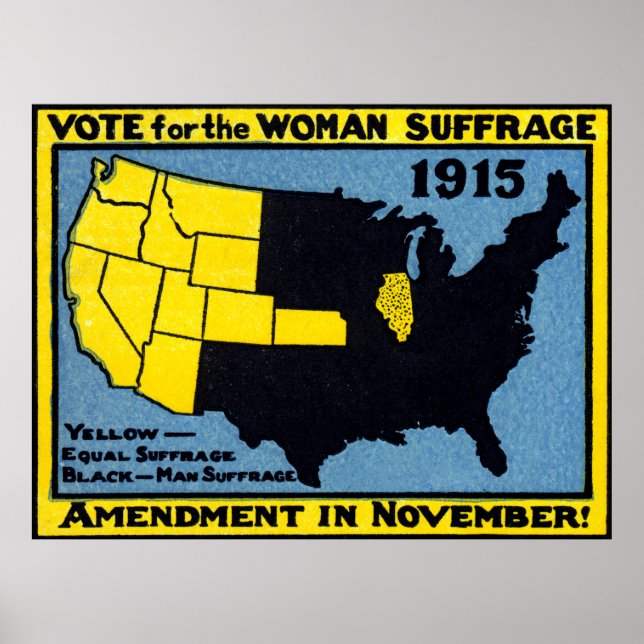 Affiches 1915 Vote pour le suffrage féminin (Devant)