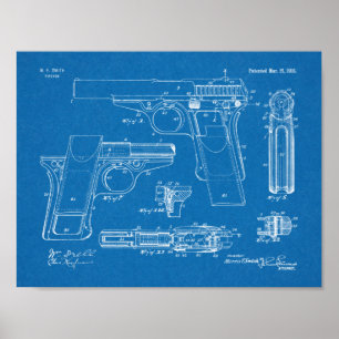 Affiches 1916 Smith Gun Brevet Dessin d'art Imprimer