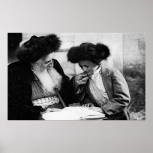 Affiches 1920 Étudier la Torah, noir et blanc