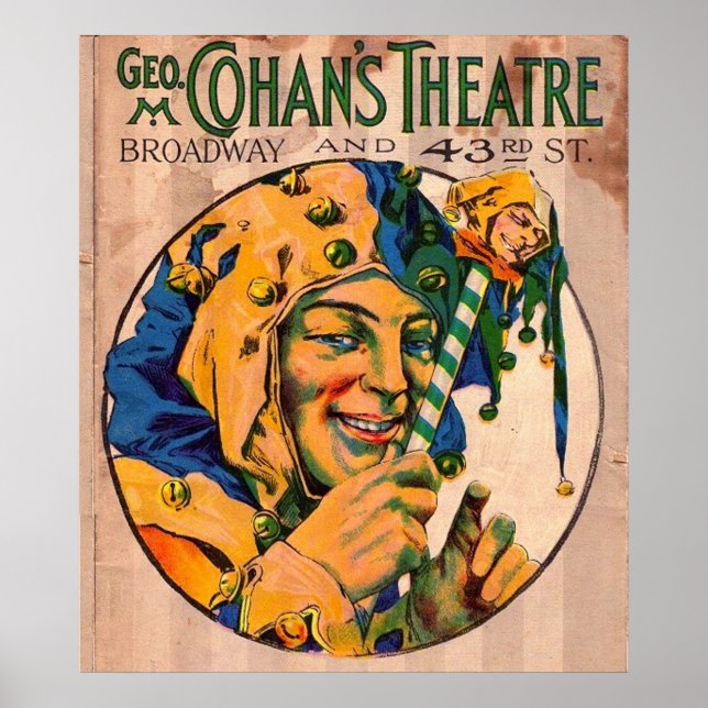 Affiches 1920s Cohan’s Theatre playbill cover (Devant)