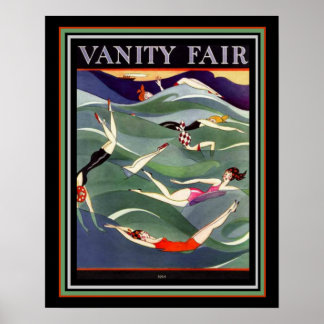 Affiches 1924 Vanity Fair Deco Couverture de maillot de bai