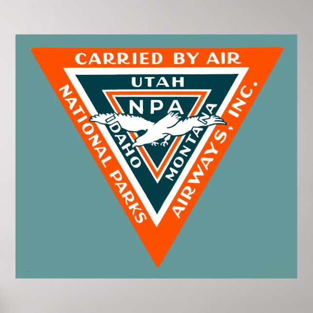 Affiches 1925 National Parks Airways (Devant)