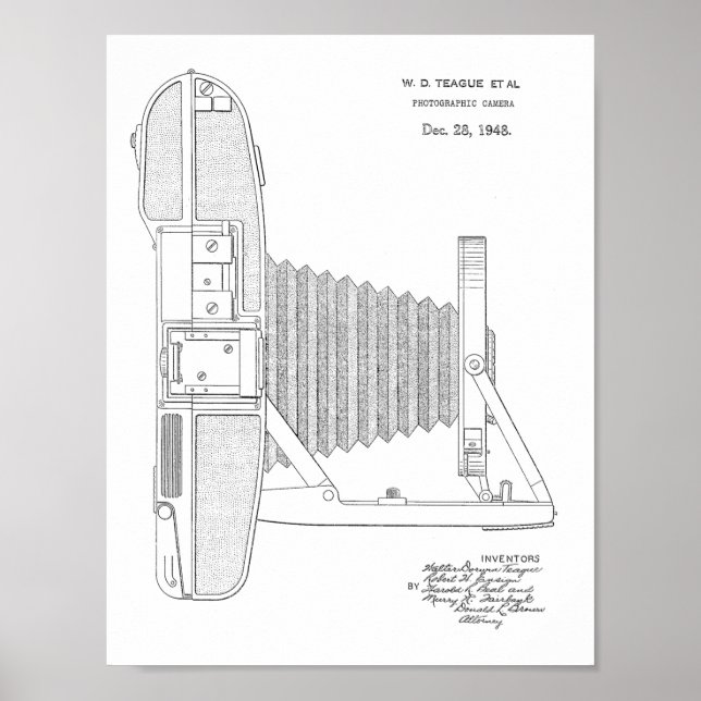 Affiches 1948 Vintage Camera Patent Art Drawing Print (Devant)
