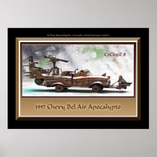 Affiches 1957 Chevy Bel Air, Voiture d'art, Putain, Post Ap