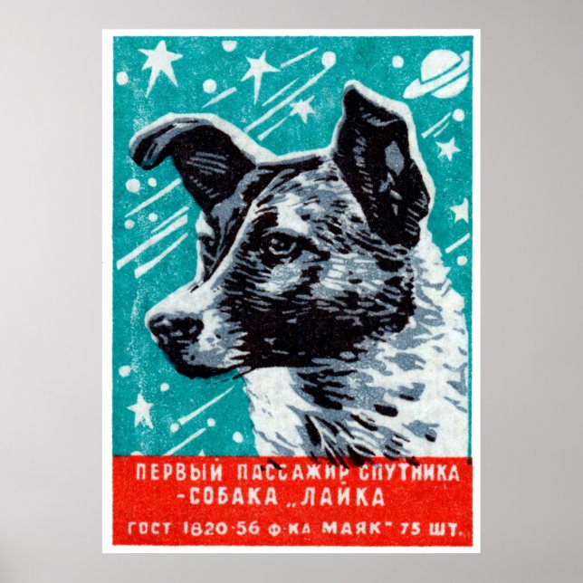 Affiches 1957 Laika le chien spatial (Devant)