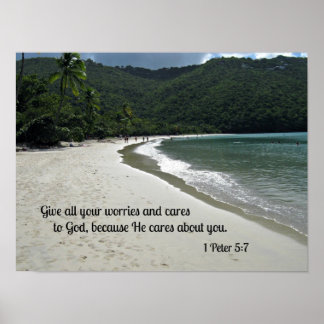 Affiches 1 Pierre 5:7 Donnez à Dieu toutes vos soucis et vo