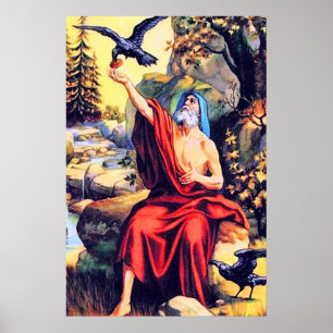 Affiches 1 Rois 17 Dieu envoie de la nourriture à Elijah po