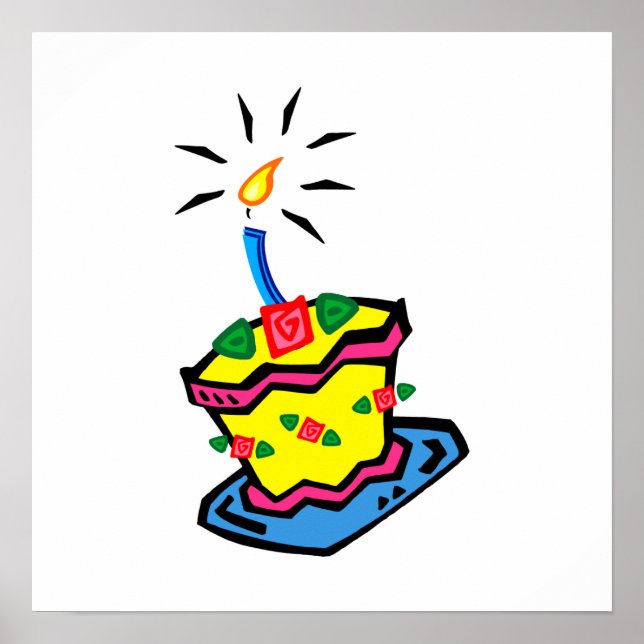 Affiches 1er gâteau d'anniversaire (Devant)