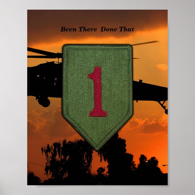 Affiches 1ère infanterie grand rouge 1 Vietnam Patch de gue (Devant)