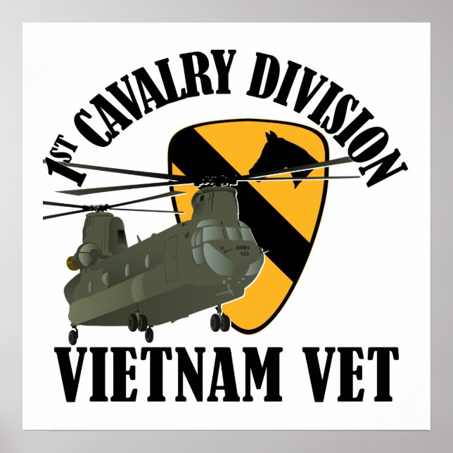 Affiches 1st Cav Vietnam Vet - CH-47 (Devant)