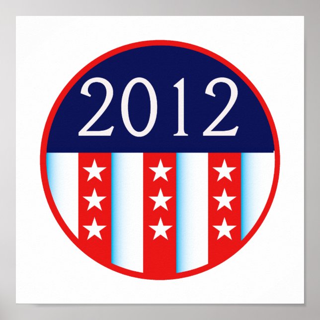 Affiches 2012 election seal red and blue vote voting (Devant)