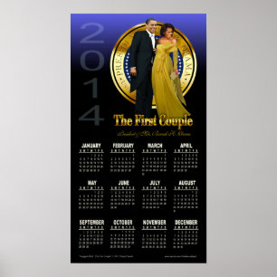 Affiches 2014 President Barack and Michelle Obama Calendar