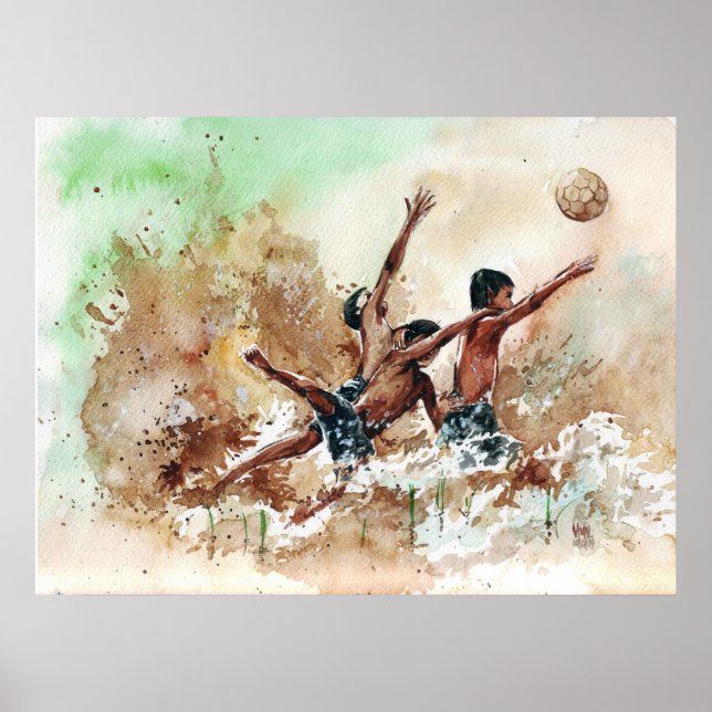 Affiches 2014 Soccer boys fans de football Imprimer par Vim (Devant)