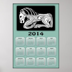 Affiches 2014 Year of Horse calendar with Scythian horse