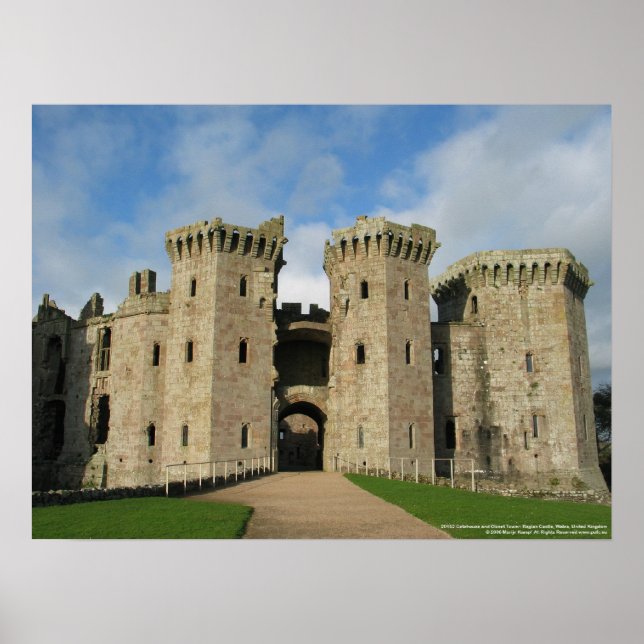 Affiches 20152 Gatehouse et Closet Tower Raglan Castle Cop (Devant)