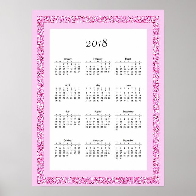 Affiches 2018 Calendar Poster, (Devant)