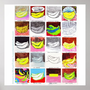 Affiches 20 bananes 3x3