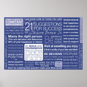 Affiches 21 suggestions pour le succès - bleu