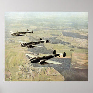 Affiches 2ÈME GUERRE MONDIALE Trois Messerschmitt ME-110