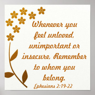 Affiches 2h19 d'Ephesians de vers de bible d'encouragement
