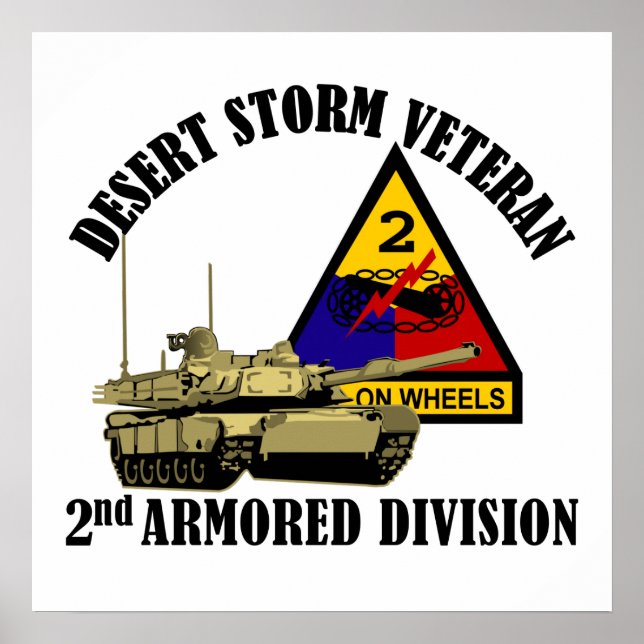 Affiches 2nd AD Desert Storm Vet (Devant)