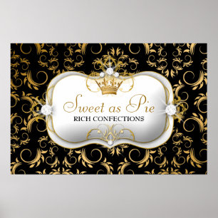 Affiches 311-Ciao Bella Golden Divine Rich Black Canvas