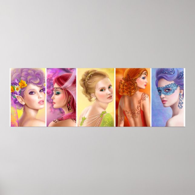 Affiches 36" x 12", Papier d'affiche de valeur (Matte) Femm (Devant)