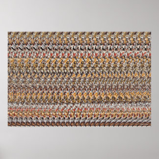 Affiches 36" x 24" "Chiots jouant" 3D Magic Eye®
