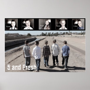 Affiches 36" x 24" cinq et Affiche-Marche fraîche