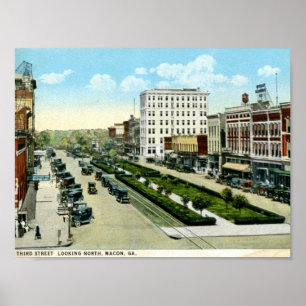 Affiches 3rd St., Macon, Georgia 1920s Vintage