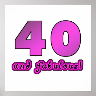 Affiches 40 Et Fabuleux Anniversaire