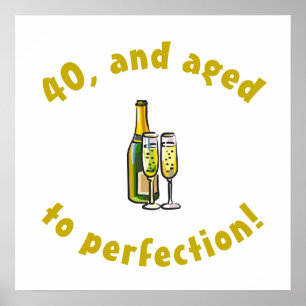 Affiches 40e anniversaire Âgé à la perfection