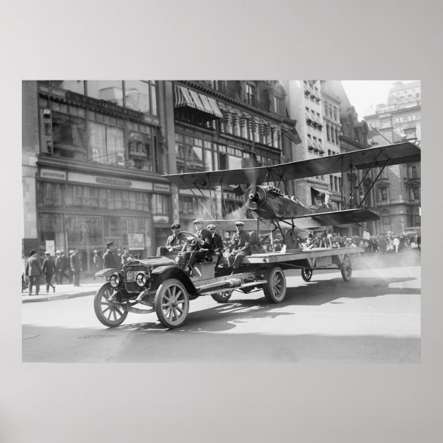 Affiches 4 juillet Biplane, début des années 1900 (Devant)