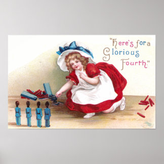 Affiches 4 juillet Soldats des filles et des jouets