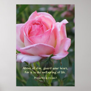 Affiches 4h23 de proverbes de ~ de bourgeon de rose de rose
