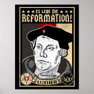 Affiches 500e Anniversaire Réforme Luther Poster-Allemand