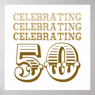 Affiches 50 ans de fête ! (fête d'anniversaire)