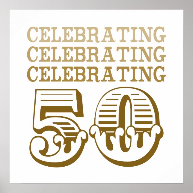Affiches 50 ans de fête ! (fête d'anniversaire) (Devant)