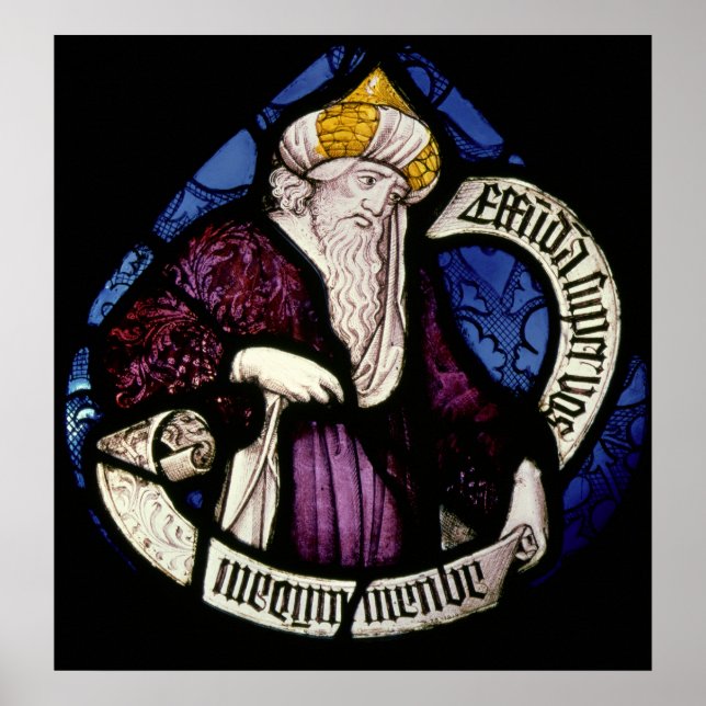 Affiches 52 : Roundel du prophète Ezéchiel, 15ème siècle (Devant)