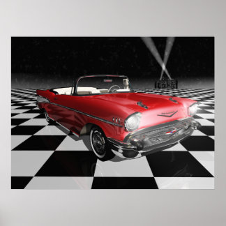 Affiches '57 Chevy sur Checkerboard