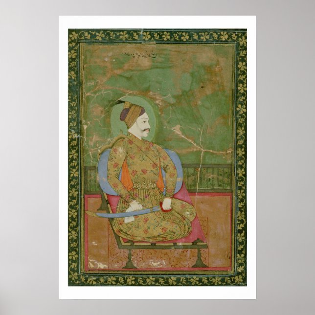 Affiches 58.20/25A Portrait du sultan Abdullah Qutb Shah se (Devant)